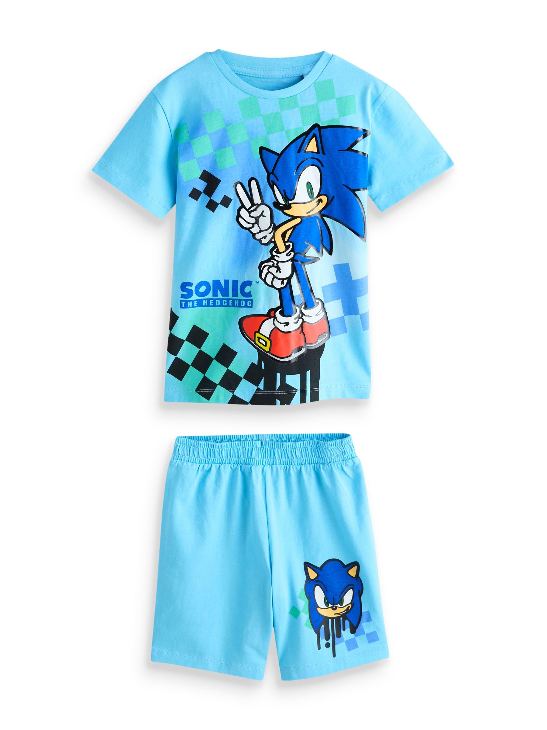 NEXT Ragazzo Confezione da 2 Pigiami Corti Ufficiali | Bambino, Standard, Mid Rise, Pull On, 100% cotone