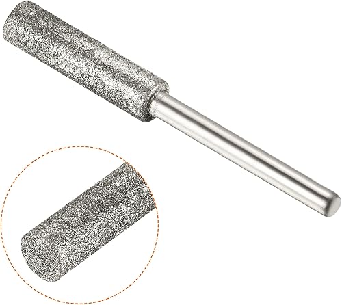 Miniatura 4 de PATIKIL Sacapuntas de motosierra de diamante de 732 pulgadas, paquete de 8 herramientas de archivo de pulido de piedra afiladora, color plateado