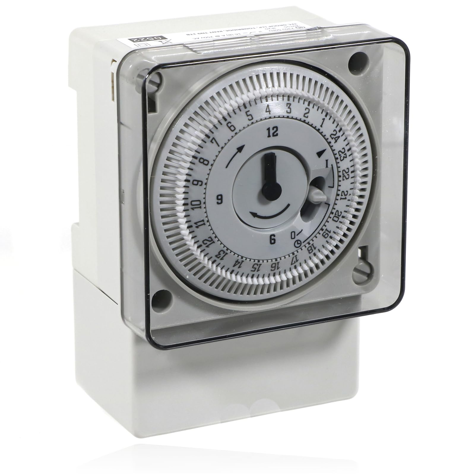 SPARES2GO Universal 24 Hour Time Programmable Time Switch Synchronous Hour Daily Single CH