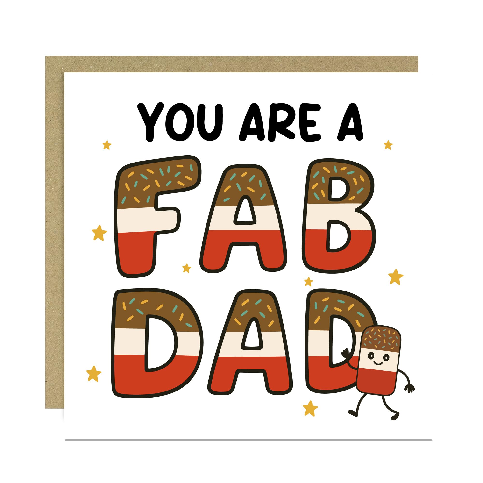 RED OCEAN You Are A FAB DAD Card Happy Birthday Card For Dad From Daughter Son Birthday Fathers Day With Envelope Included Thank You For Daddy
