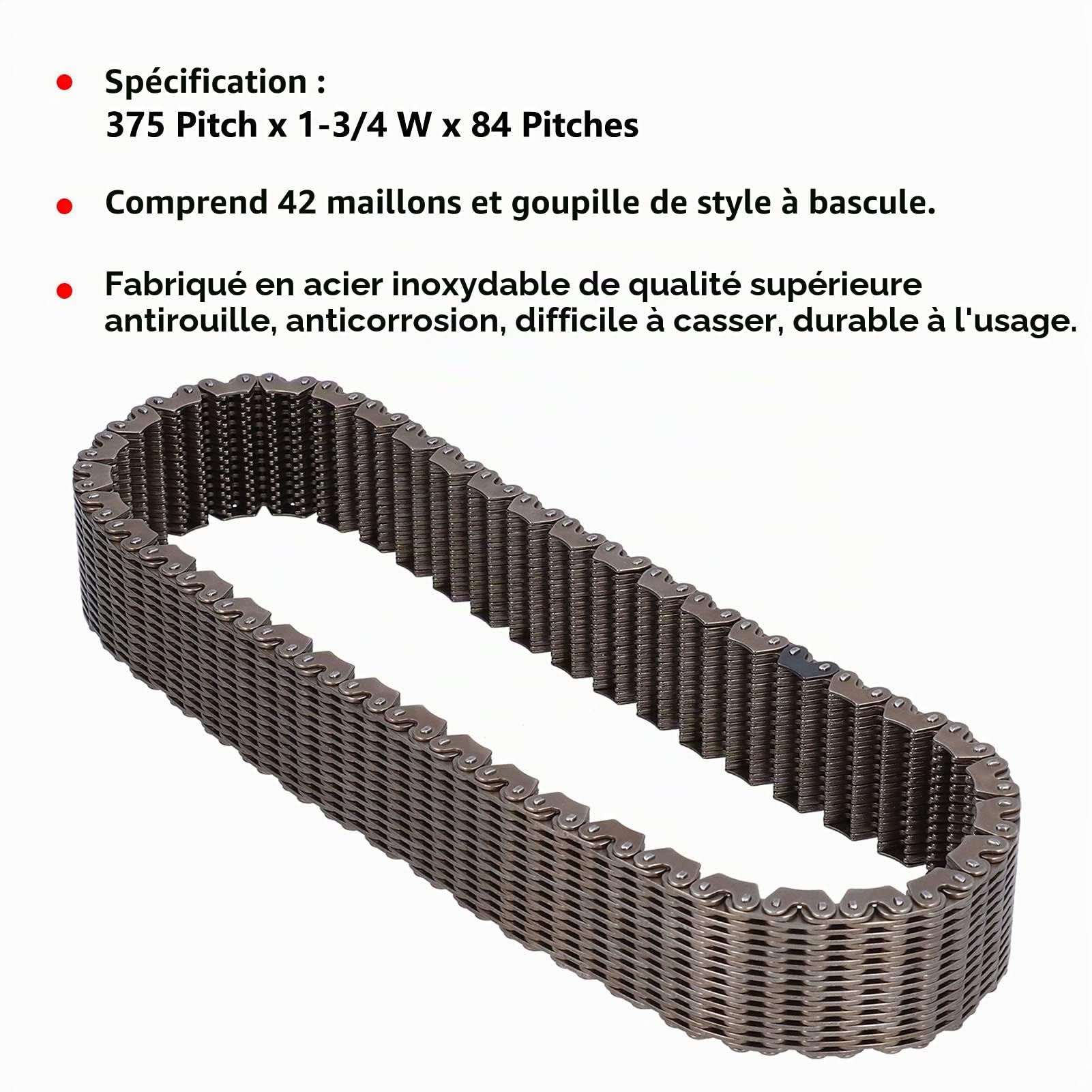 Chaîne de Boîte de Transfert en Acier Inoxydable de Remplacement pour W165 X164 4 ML GL OFF-ROAD PACKAGE