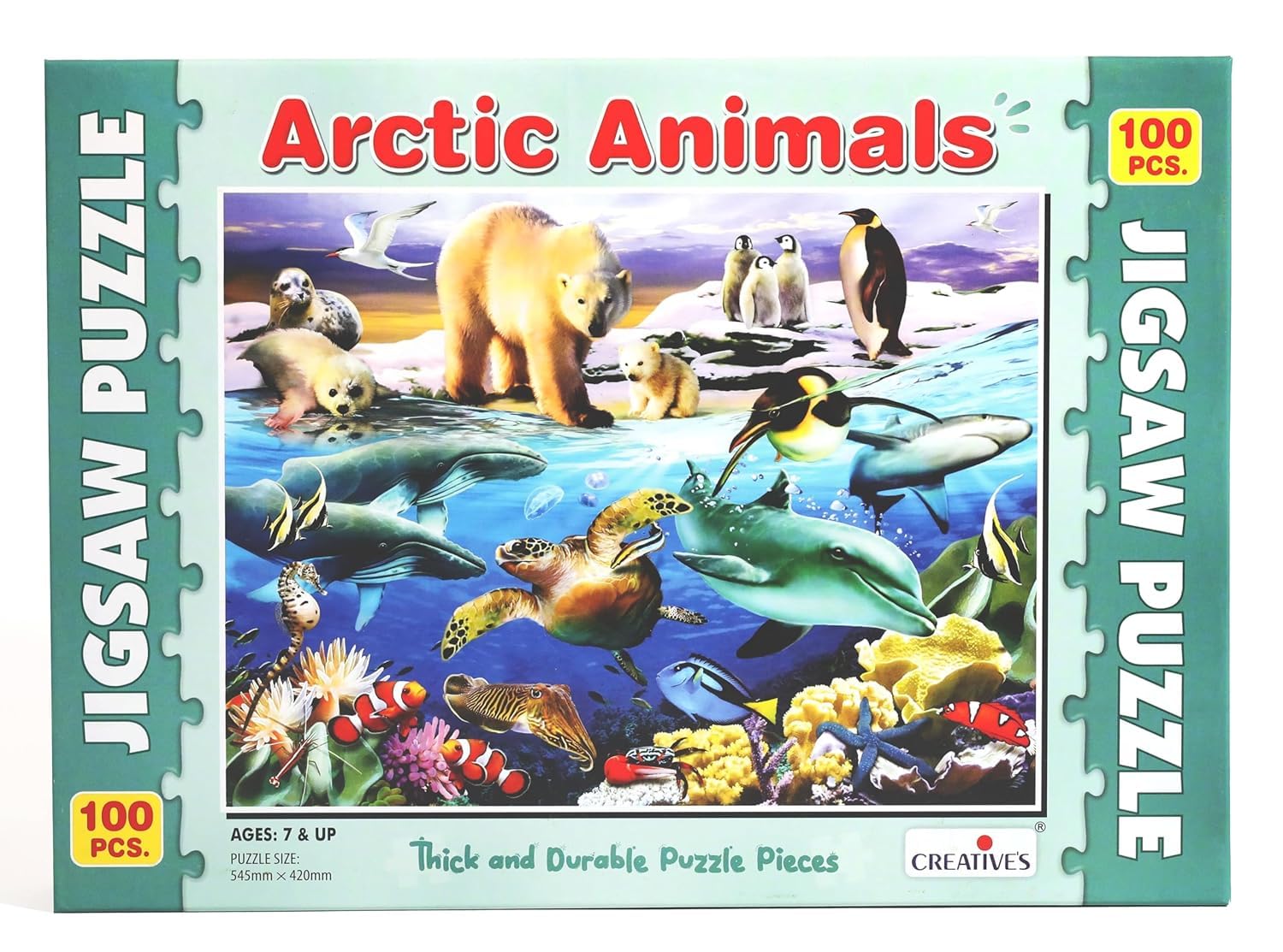 Creative's Arctic Animals Puzzles | Jigsaw Puzzles for Kids | Eye-Hand Coordination | Fun and Challenging Puzzles | 100 Pcs Jigsaw Puzzles | Ages 7 & Up-picture-34