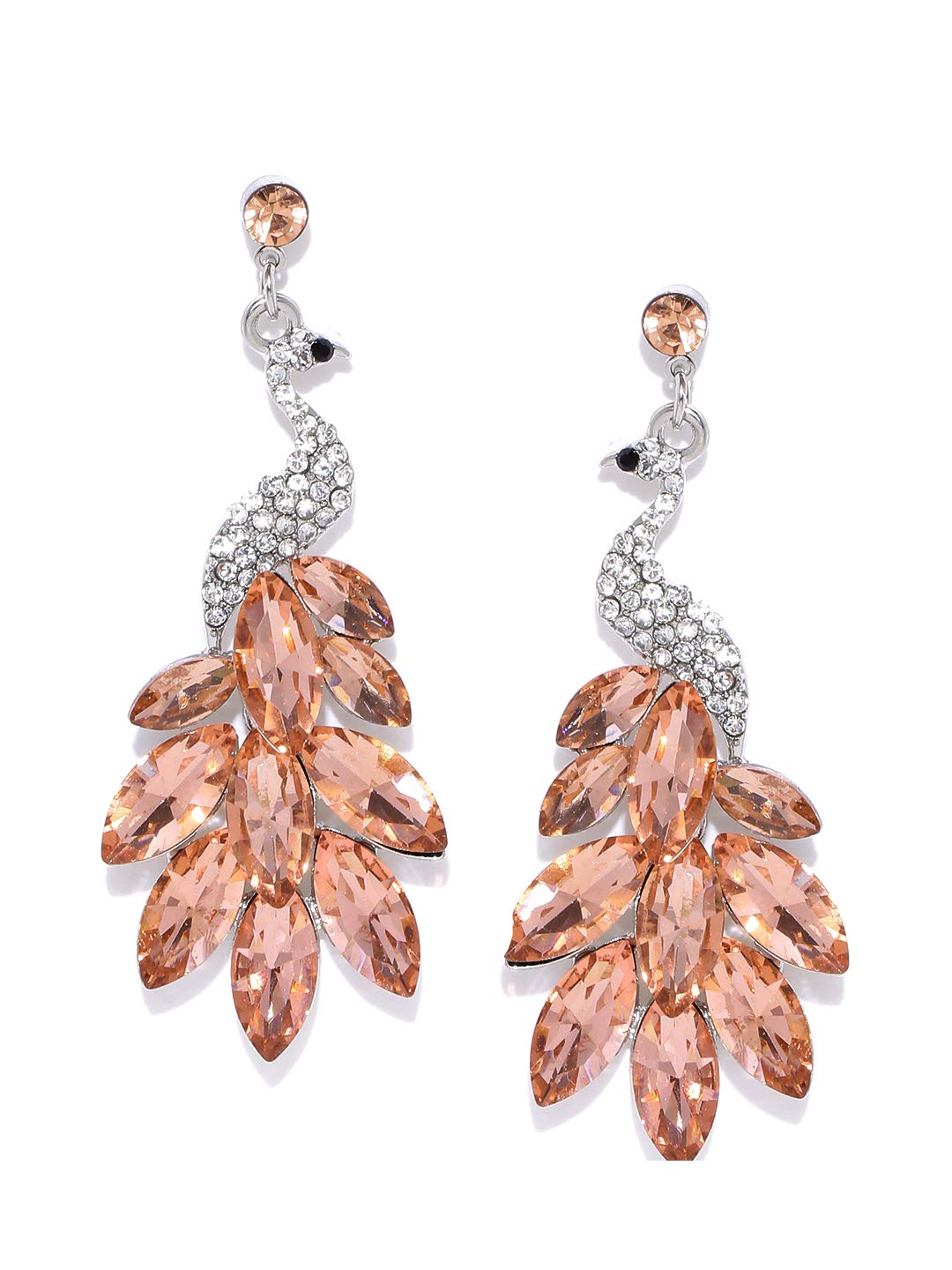 YouBellaJewellery Valentine Collection AAA Swiss Zircon Peacock Earings Fashion Earrings for Girls and Women