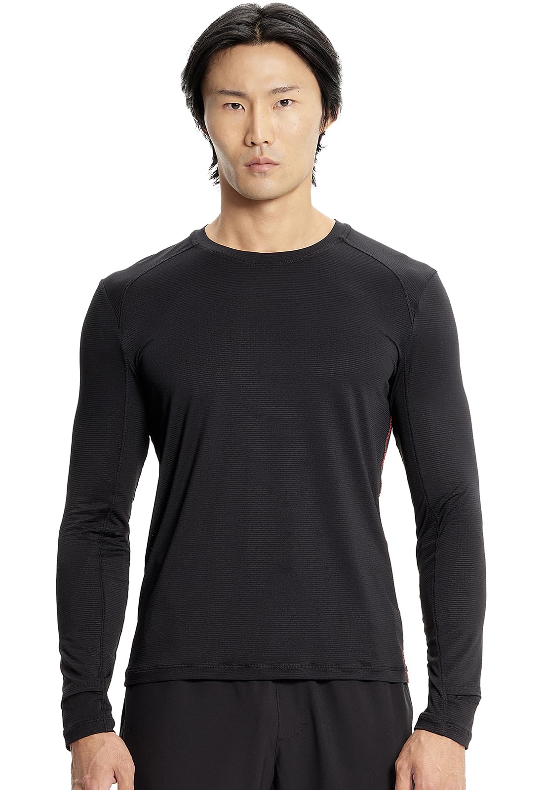 Cherokee Infinity Mens Long Sleeve Underscrub Top, Round Neck, Watch Slot Cuffs, Moisture Wicking 360 Stretch Fabric - IN608