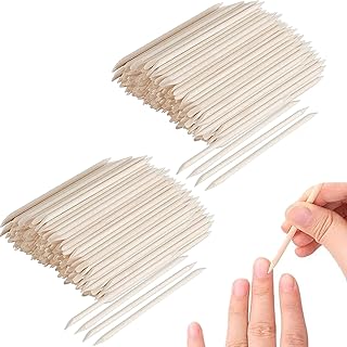 FUNSUEI 2000 PCS 4.5 Inches Orange Sticks for Nails, Double Sided Orange Wood Nail Sticks, Orange Wood Cuticle Sticks for Cuticle Pusher Remover Manicure Pedicure