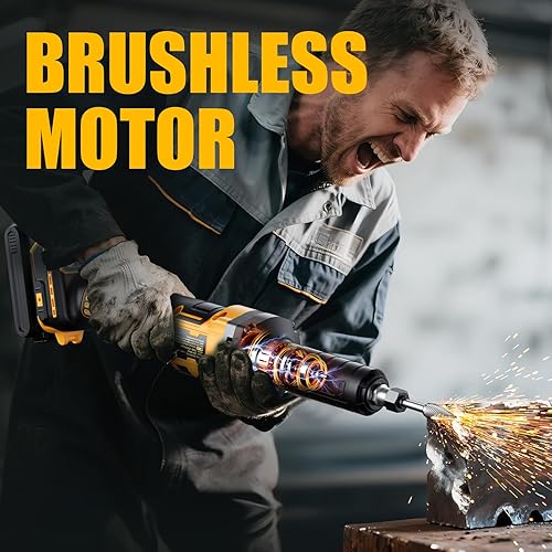 Miniatura 5 de Amoladora de troqueles compatible con batería Dewalt 20V MAX, amoladora de troqueles inalámbrica con motor sin escobillas de 25000 RPM, recolección