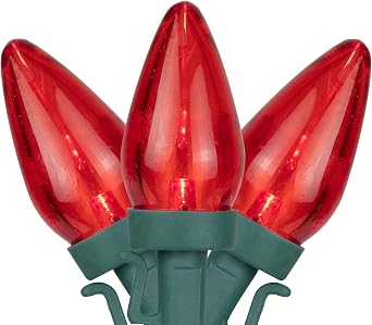 Northlight LED C7 Christmas Lights - Red - 16' Green Wire - 25ct