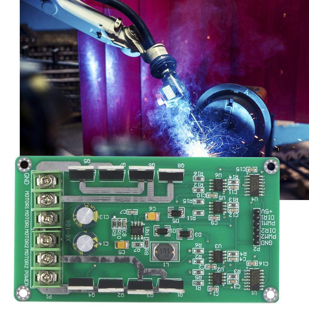 Carte de module de commande de moteur à double courant continu, module de contrôle de vitesse H-Bridge DC 3~36V 10A Peak 30A, carte de contrôle de réponse rapide MOSFET IRF3205 pour voiture intellig