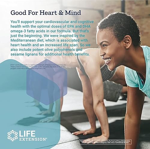 Miniatura 6 de Life Extension Aceite de pescado Super Omega-3 EPADHA, lignanos de sésamo y extracto de oliva, suplemento de Omega 3, para la salud del corazón y el