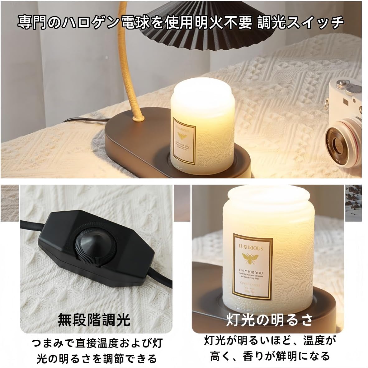 samchuキャンドルランプ キャンドルランプ アロマバーナー キャンドルワックスヒーター ワックス掛けランプ ミニ アロマキャンド