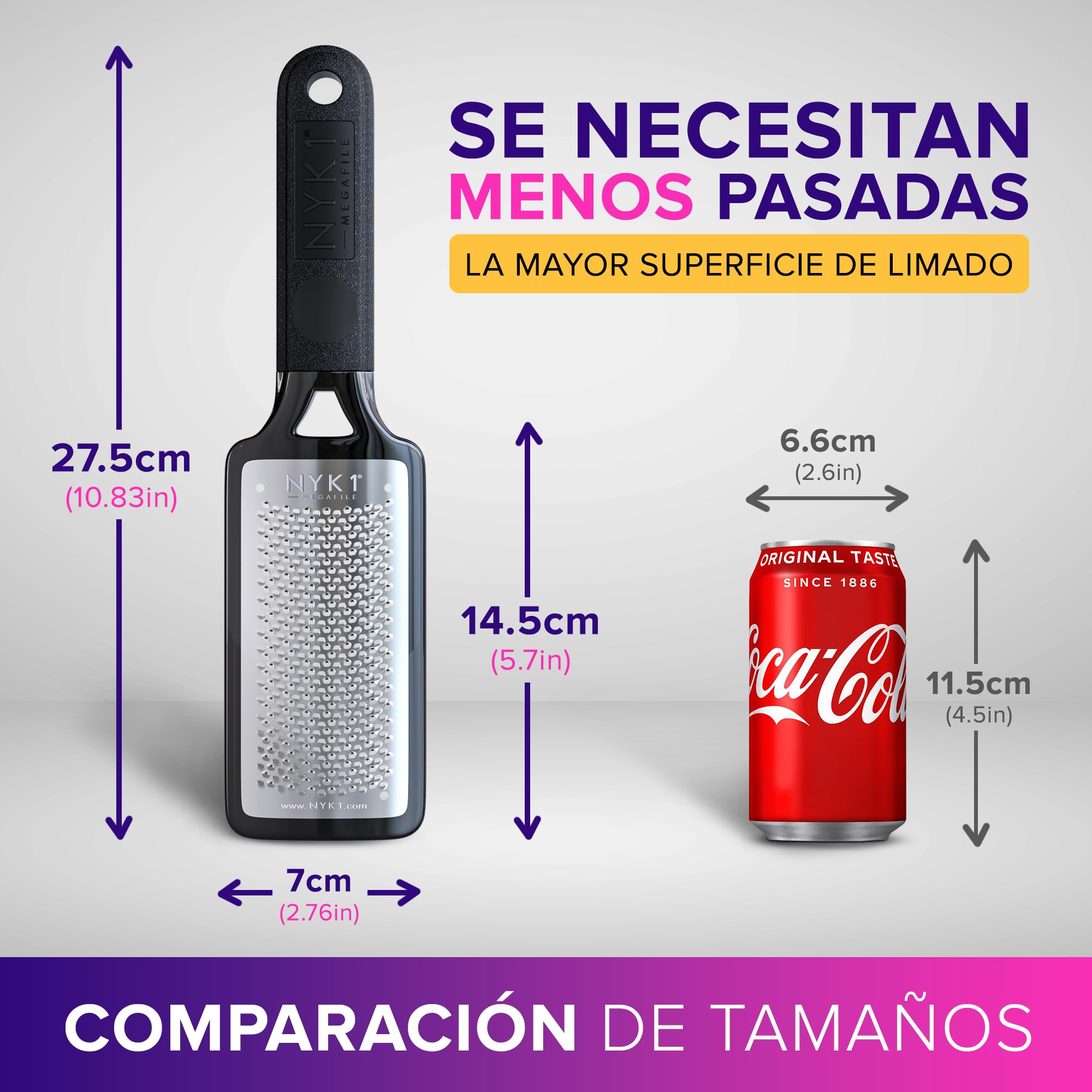 Lima Pies Durezas A PRUEBA DE ÓXIDO Con Recogedor (Tamaño XL) NYK1 MEGAFILE Removedor De Callos Para Uso En Seco Y Húmedo - Quita Durezas para Pies De Alto Rendimiento Con Agarre Antideslizante