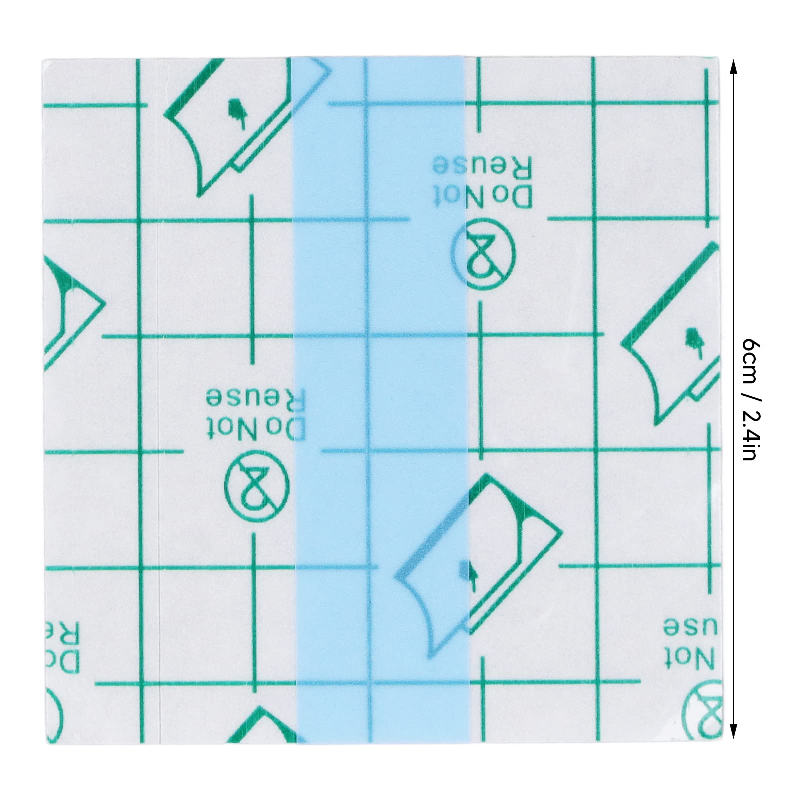 100pcs Makeup Hand Palette Waterproof PU Film Self Adhesive Disposable Makeup Mixing Palette