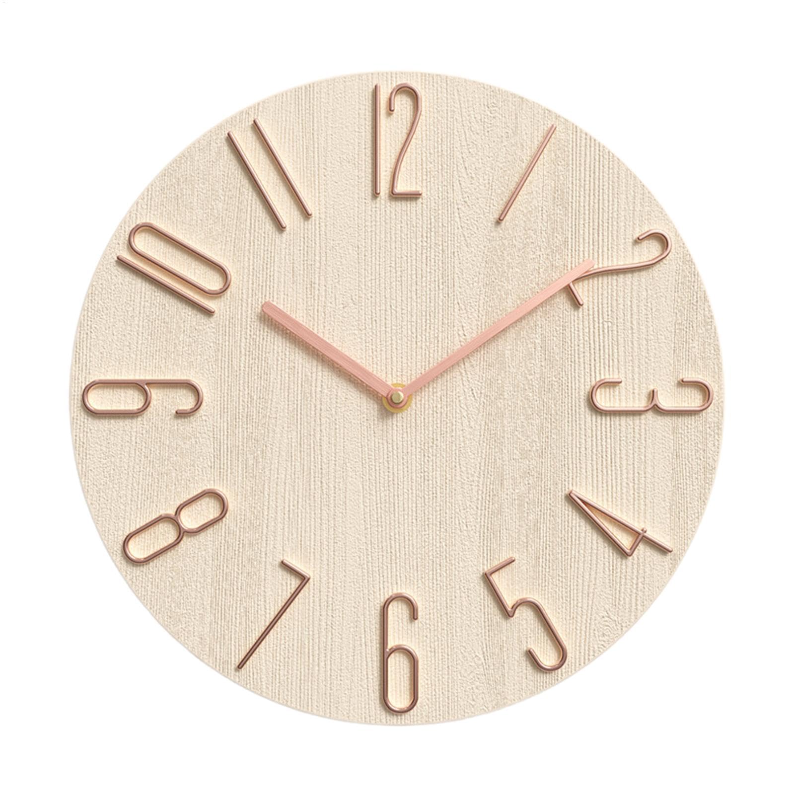 Horloge murale silencieuse Teksome avec grand cadran facile à lire