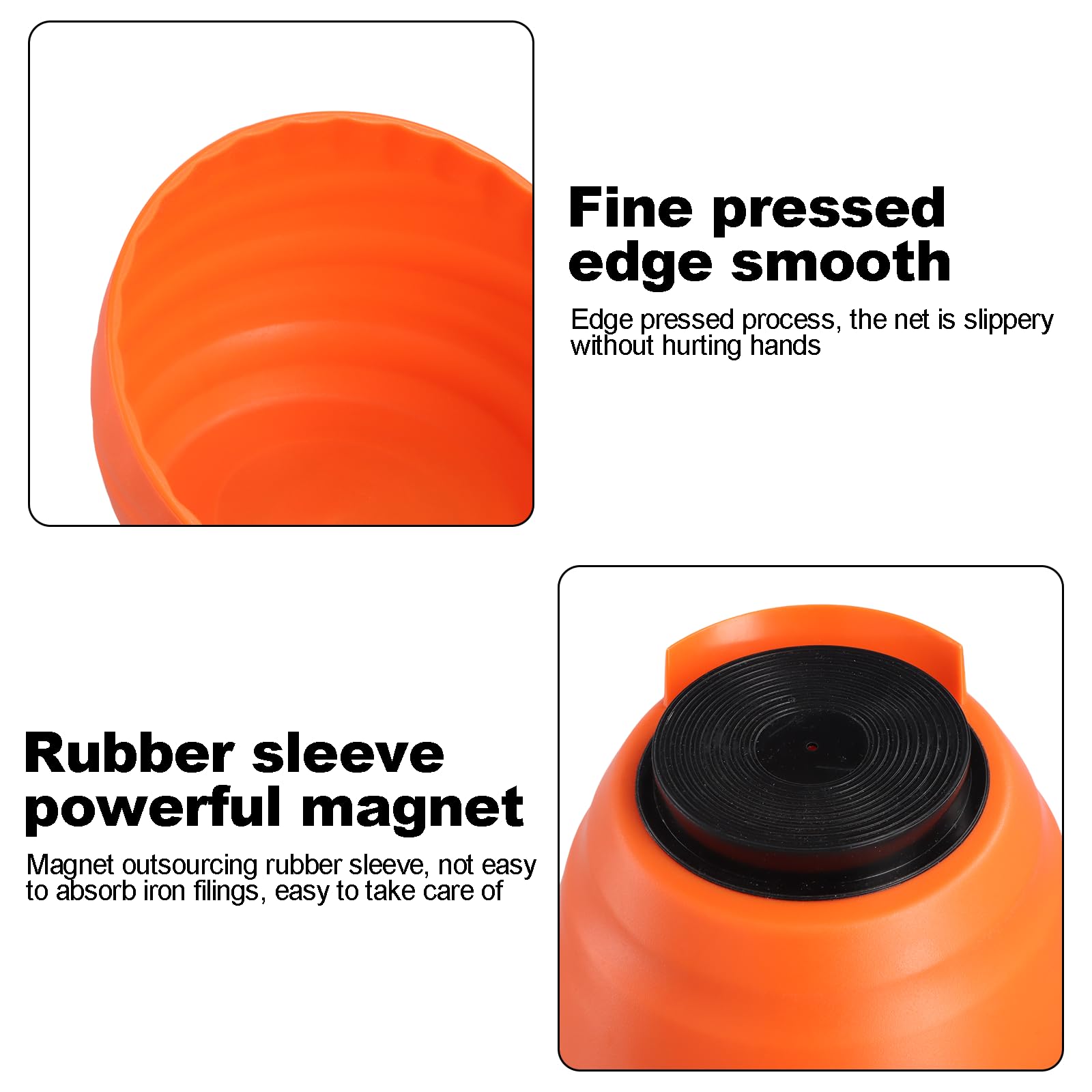 2 PCS Superbowl Magnetic Parts Bowl Robust Plastic Magnetic Tray, for Holding Nuts Bolts and Screws 6 Inch Diameter Coated Magnet Sticks to All Ferrous Metal Work Surfaces - Image 3