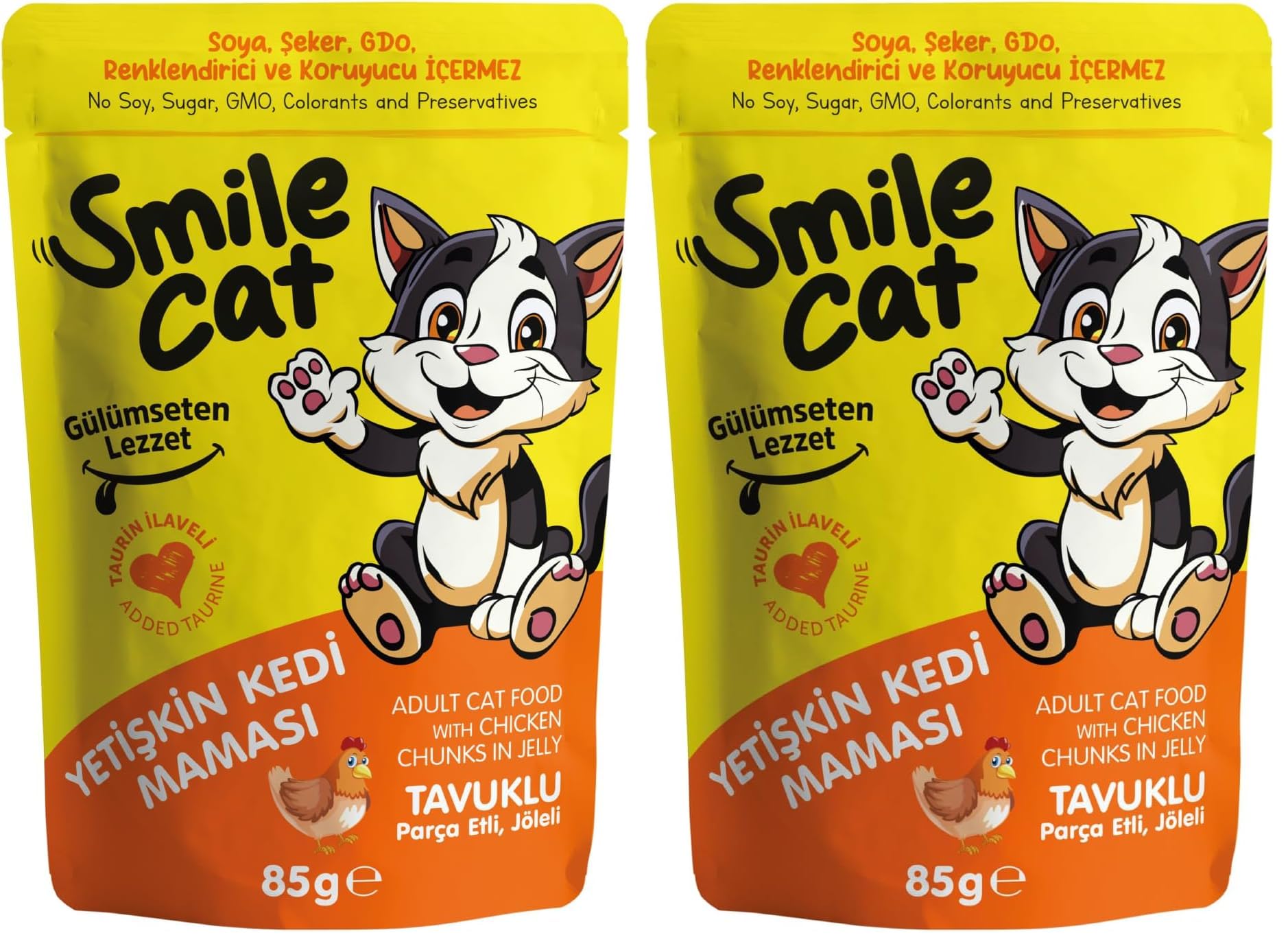 Smile Cat Pouch 85 gr Kedi Tavuklu (2 paketi)