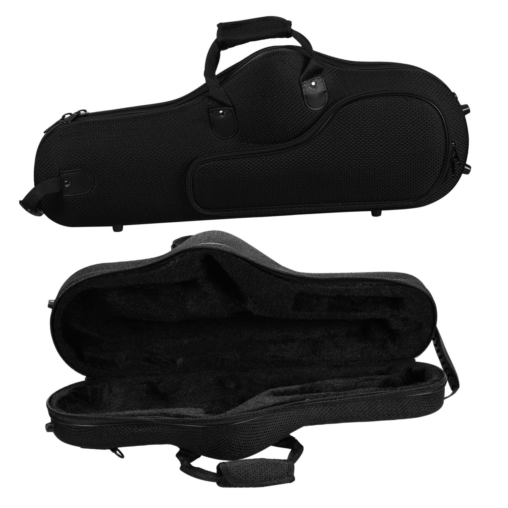 Custodia per Sassofono Contralto Leggera Portatile con Cinghie Rimovibili | Tessuto Oxford Nero, Grande Capacità, Tracolla Regolabile, per Scuole e Studi Musicali