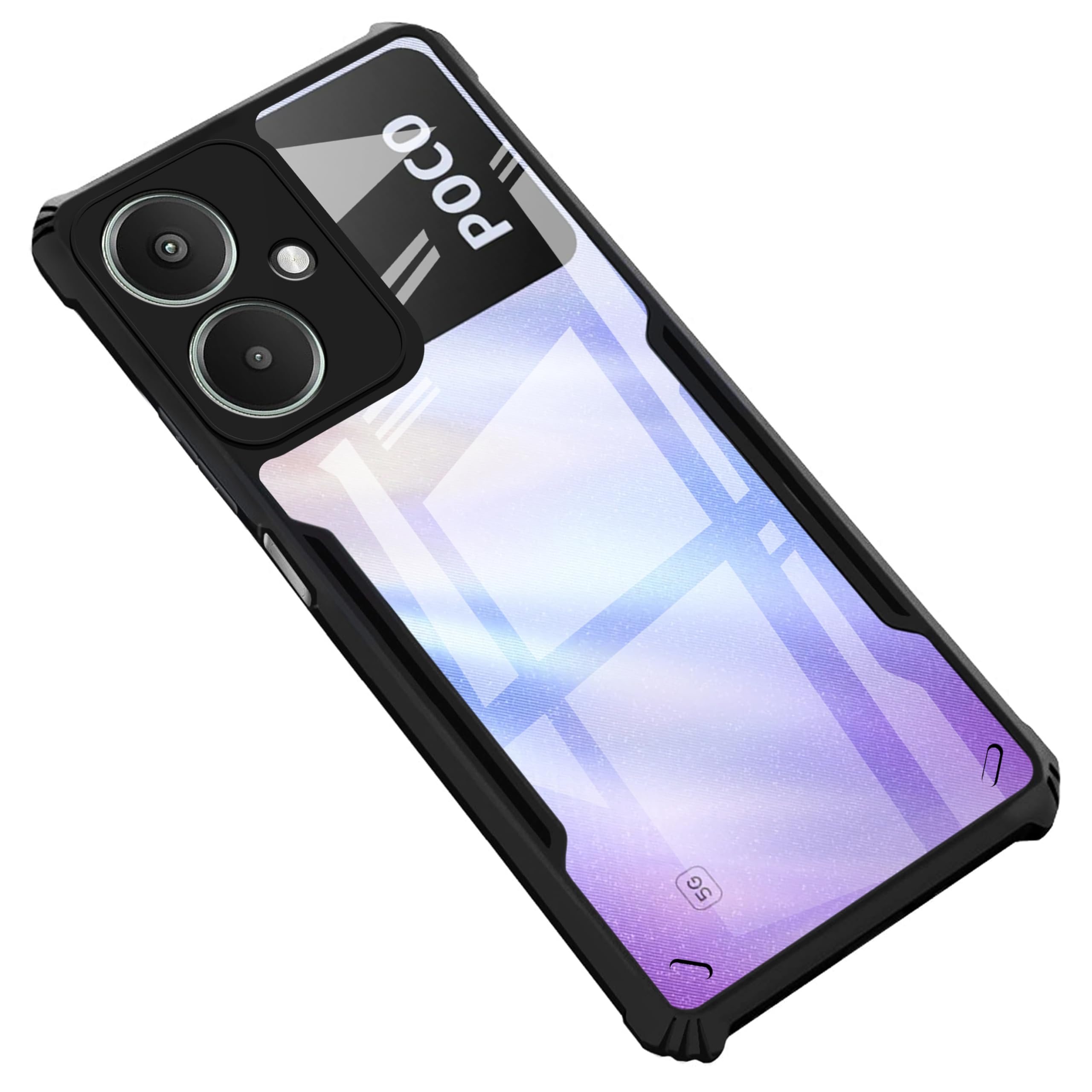 Amazon Brand - Solimo Back Case Cover for Poco M6 5G (Polycarbonate, Thermoplastic Polyurethane_Matte Black) (B0CSZ56FXS) Amazon Price History, Amazon Price Tracker