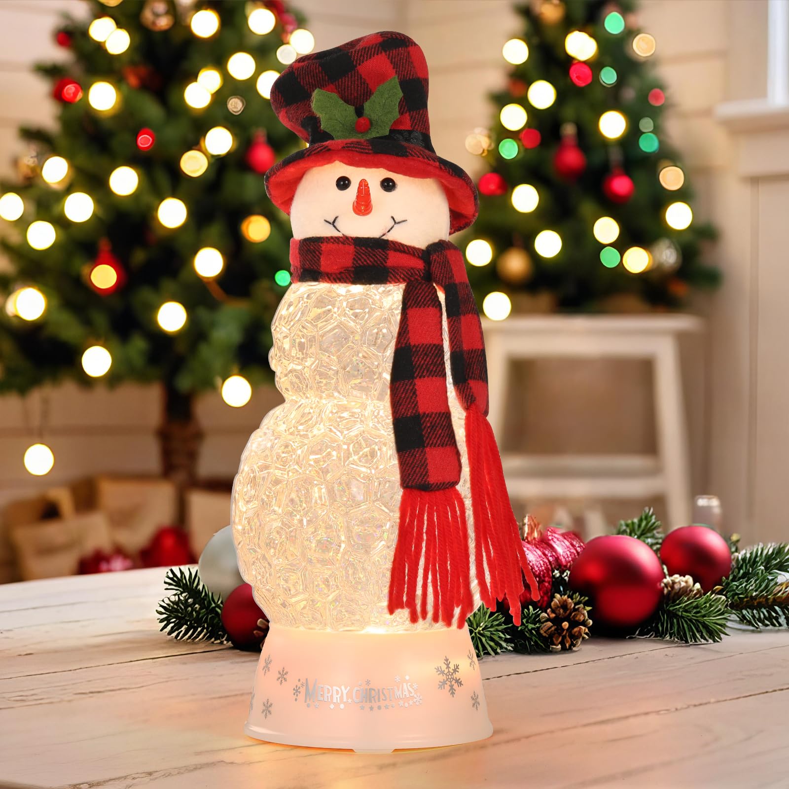 El mejor regalo de Navidad: lámpara musical de muñeco de nieve de 12 pulgadas