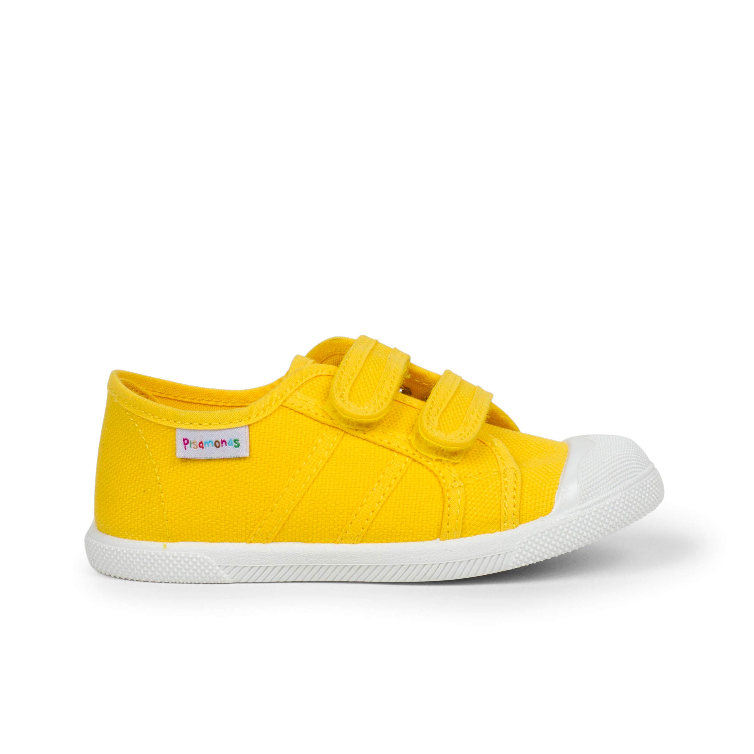 Pisamonas Zapatillas Niños Lona Cinta Adhesiva Talla 20 Color Amarillo