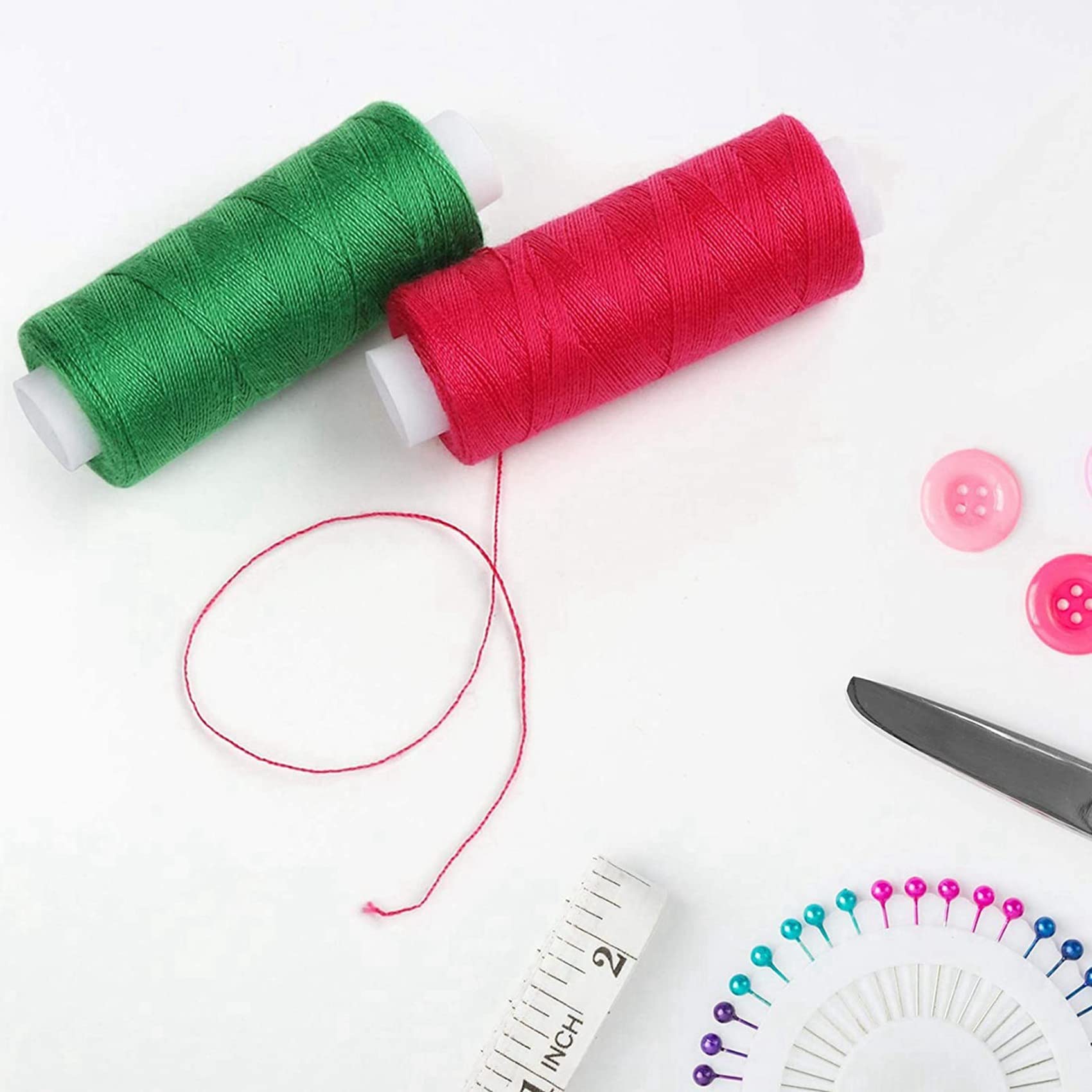 200x Juego de Hilo de Coser 100 Colores 250 Yardas Cada Carrete Kit de Hilo de Poliéster para Coser Una Mano O Una Máquina