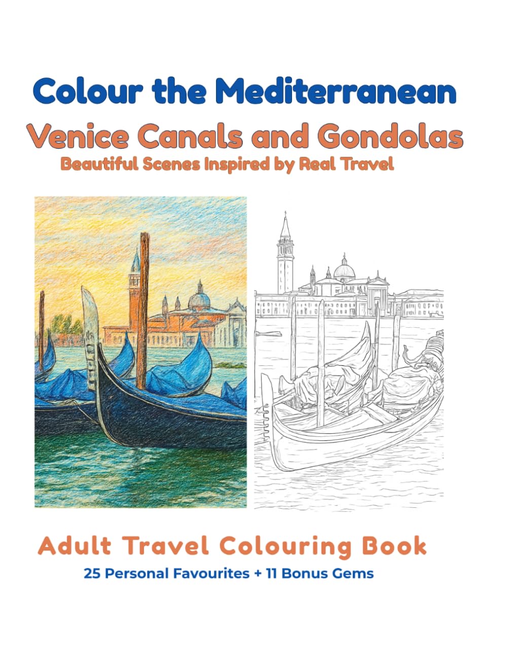 Colour The Mediterranean: Venetian Canals and Gondolas