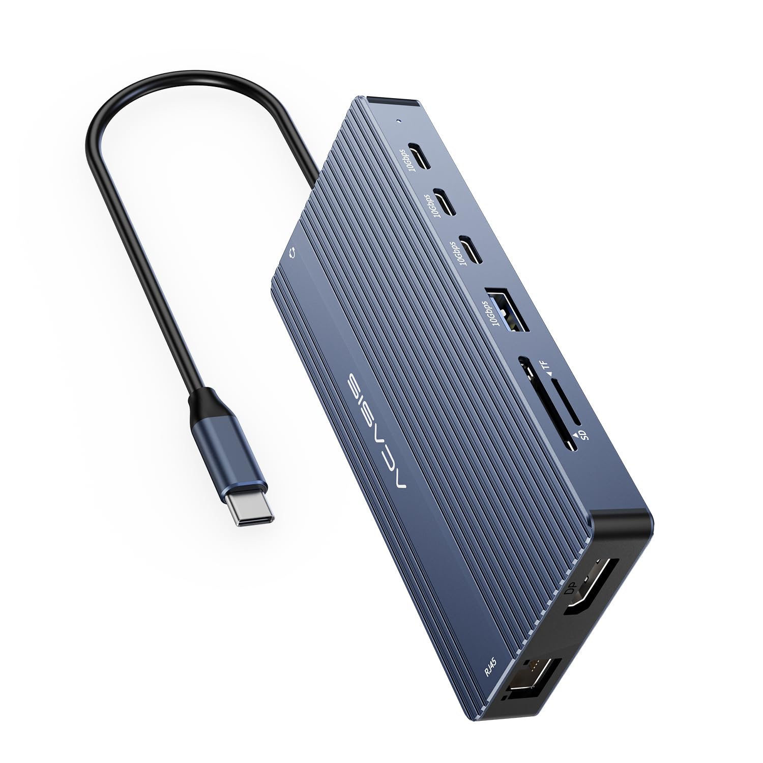 ACASIS USB C Hub 14-1 USB C Docking Station Dual Monitor, mit 2 HDMI+DP(4K60Hz), Ethernet, 3 USBC 10Gbps,100W PD, SD/TF 3.0, Audio, Laptop Docking Station für MacBook/Dell/HP/Lenovo (DS0202)