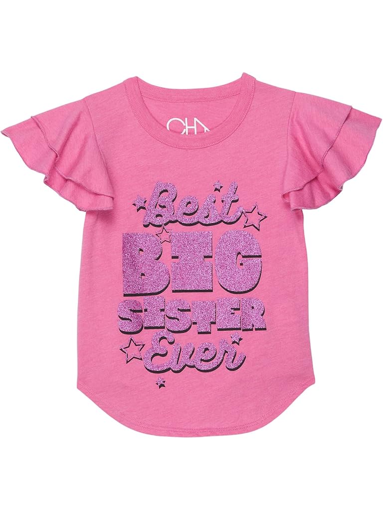 Chaser Super Soft Vintage Jersey Flutter Sleeve Shirttail Tee (Toddler/Little Kids)