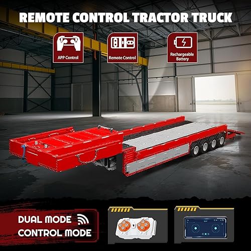 Miniatura 10 de Mould King Kit de bloques de camión tractor 19005, juego de bloques de construcción MOC para construir, regalo para niños a partir de 8 años +