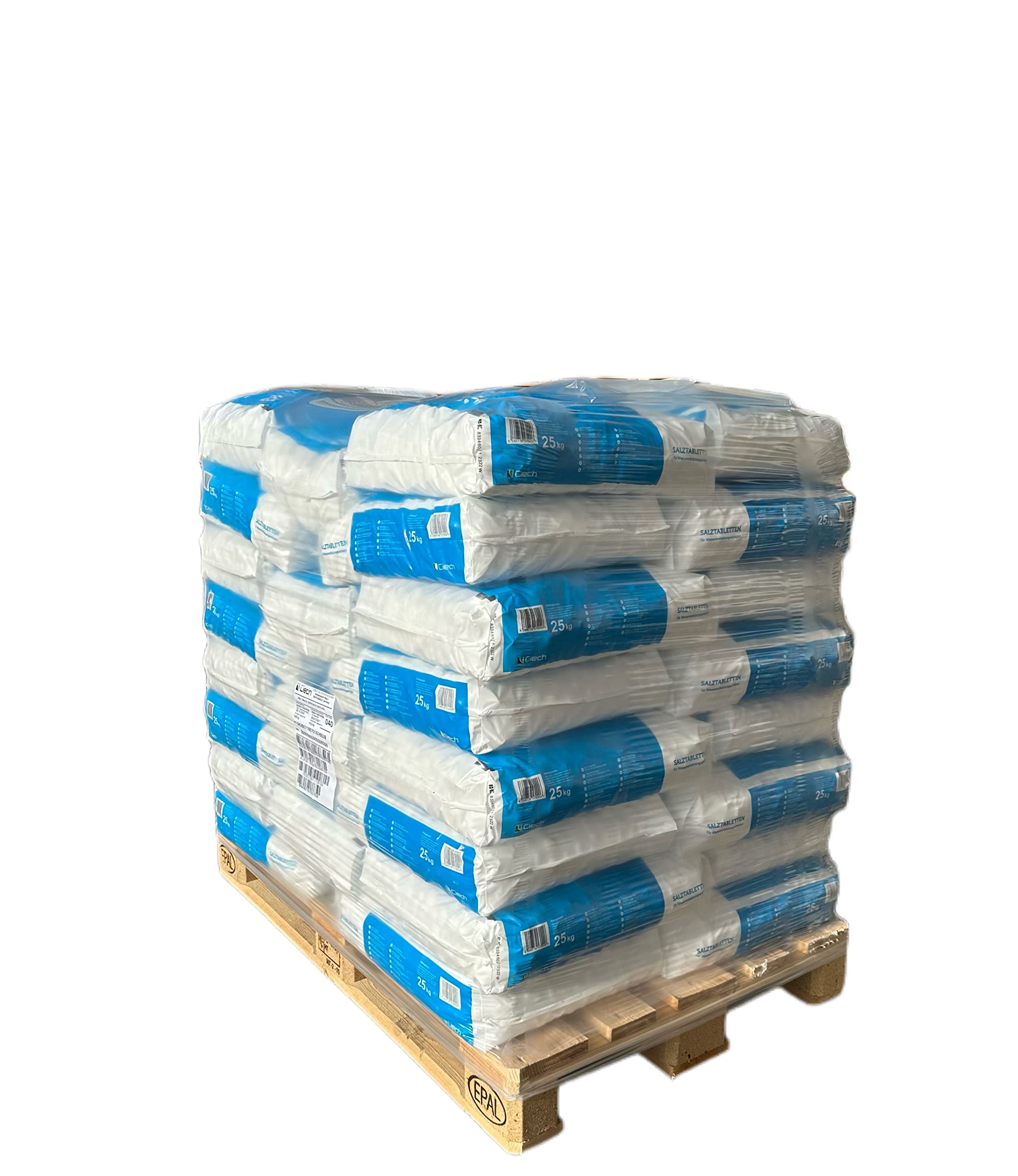 40x 25 kg = 1000 kg Palette Sack Regeneriersalz Tabletten Siedesalz zur Wasserenthärtung für Wasserenthärtungsanlagen (99,9% NaCl) optimale und ohne Rückstände auflösend