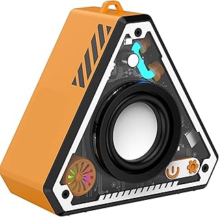 VEROX Mini Bluetooth Speaker with Transparent RGB Led Light for Indoor Outdoor Built-in Mic Exceptional Sound with Heavy B Price In India