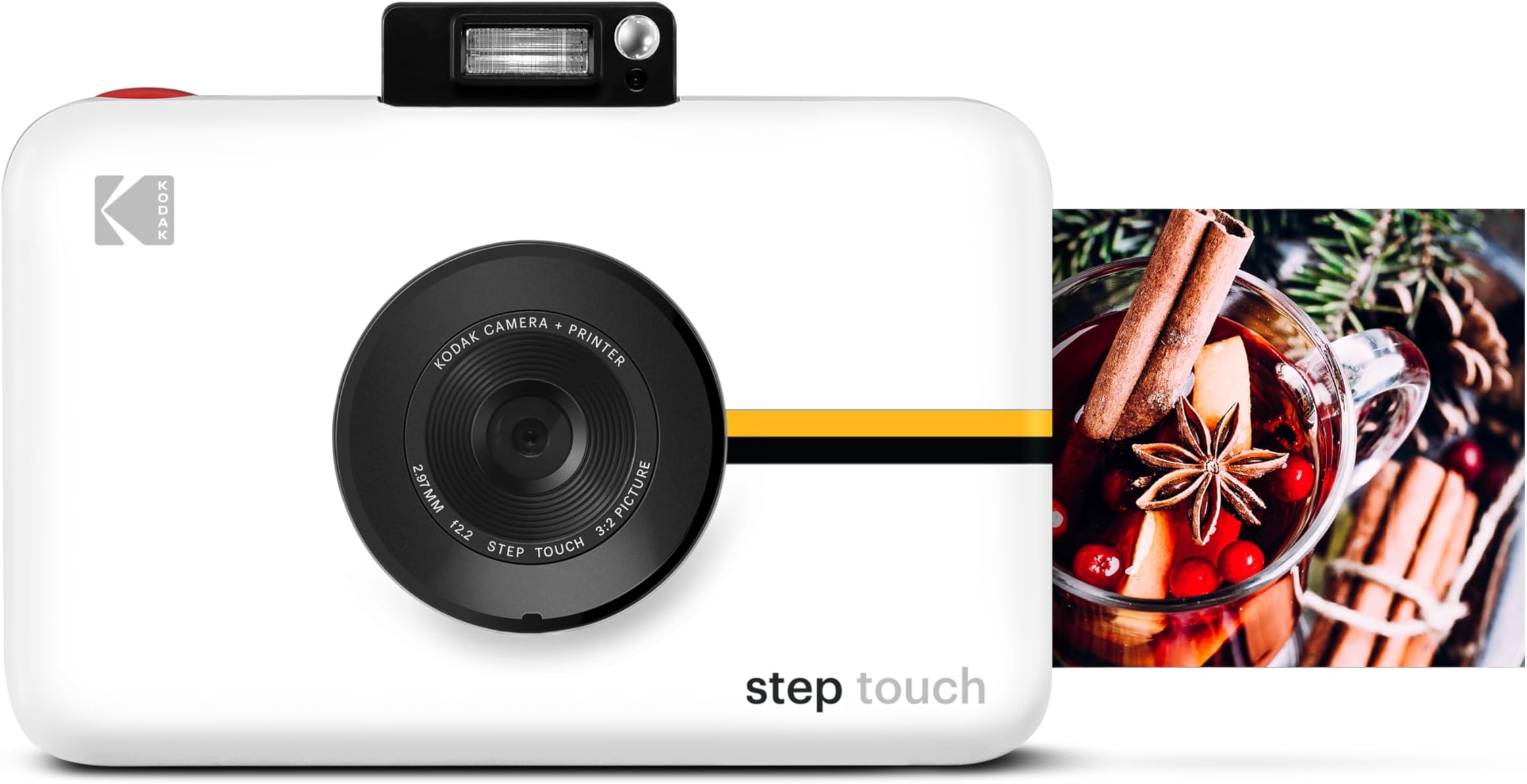 Step Touch | 13MP Digital Camera & Instant Printer with 3.5 LCD Touchscreen Display, 1080p HD Video - Editing Suite, Bluetooth & Zink Zero Ink Technology | White