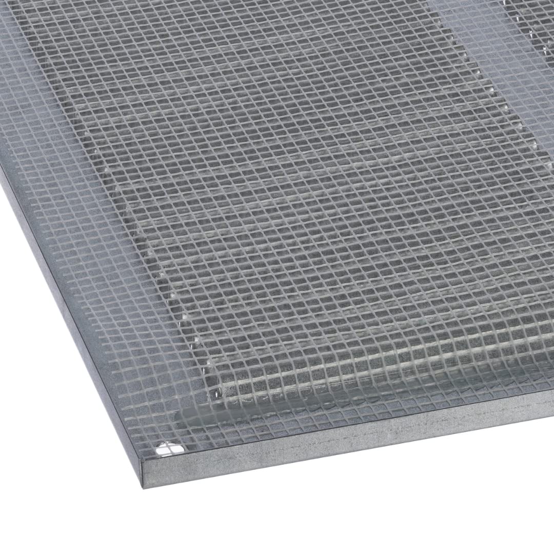 500x500mm Rejilla de Ventilación con Mosquitera - Rejillas de Aireación Metálicas - Acero Galvanizado