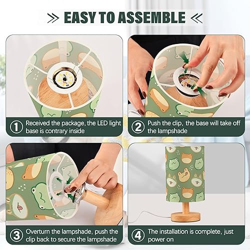 Miniatura 4 de Bedroom Lamps Room Night Light for Small Spaces Cartoon Forg Head Lamps for Reading Kids Room