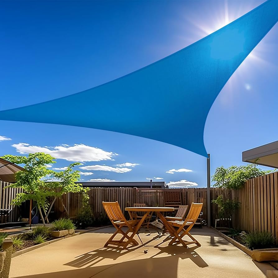 Amazon.com: Amagenix Triangle Shade Sail 9'X9'X9' Blue