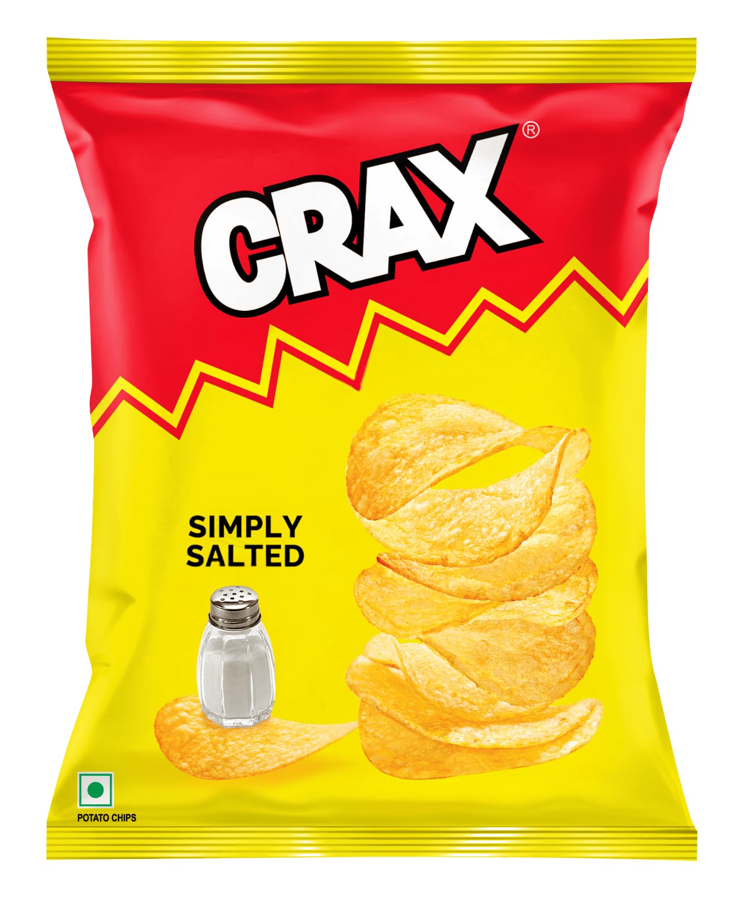 Simply Salted Potato Chips 85g |Crunchy Chips & Snacks | Social Gatherings, Fun Snack | Crunchy Gourmet Snacks for Parties, Drinks, Tea & Coffee | 100% Vegetarian (Weight may vary)