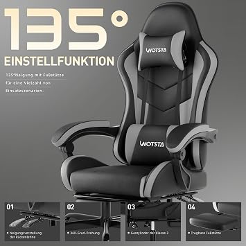 Gaming Chair Computer Chair Ergonomic Gaming Chair with Footrest