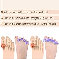 Vista 64 de Dr. JK- Separador de dedos de gel ToePal, 2 pares, espaciadores de dedos, corrector de juanetes