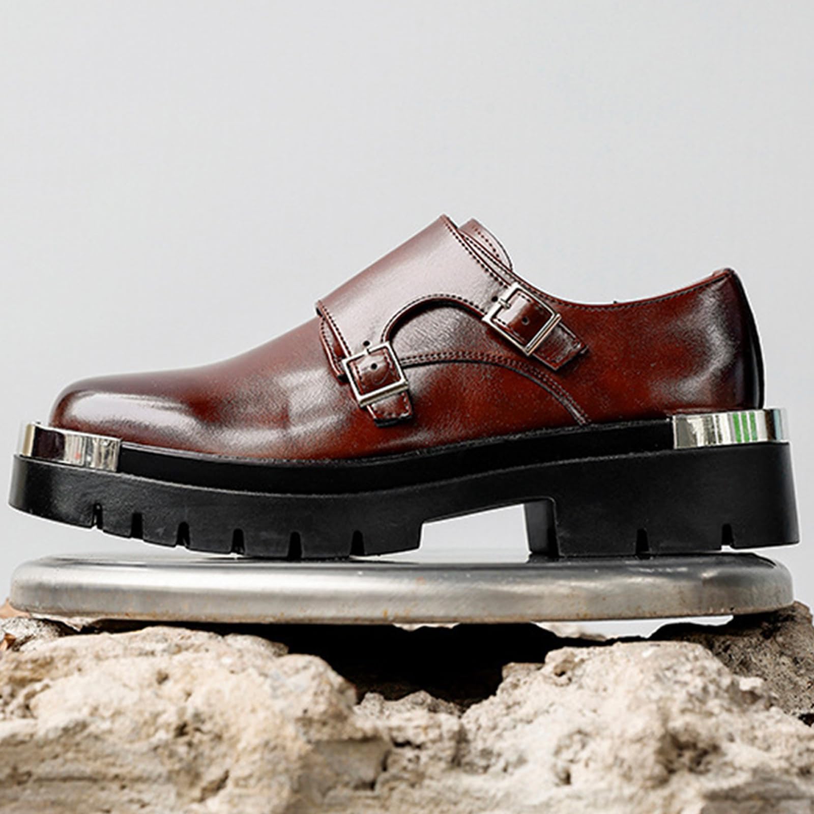 Mocassini Plateau Uomo Scarpe Eleganti Slip-On Comode