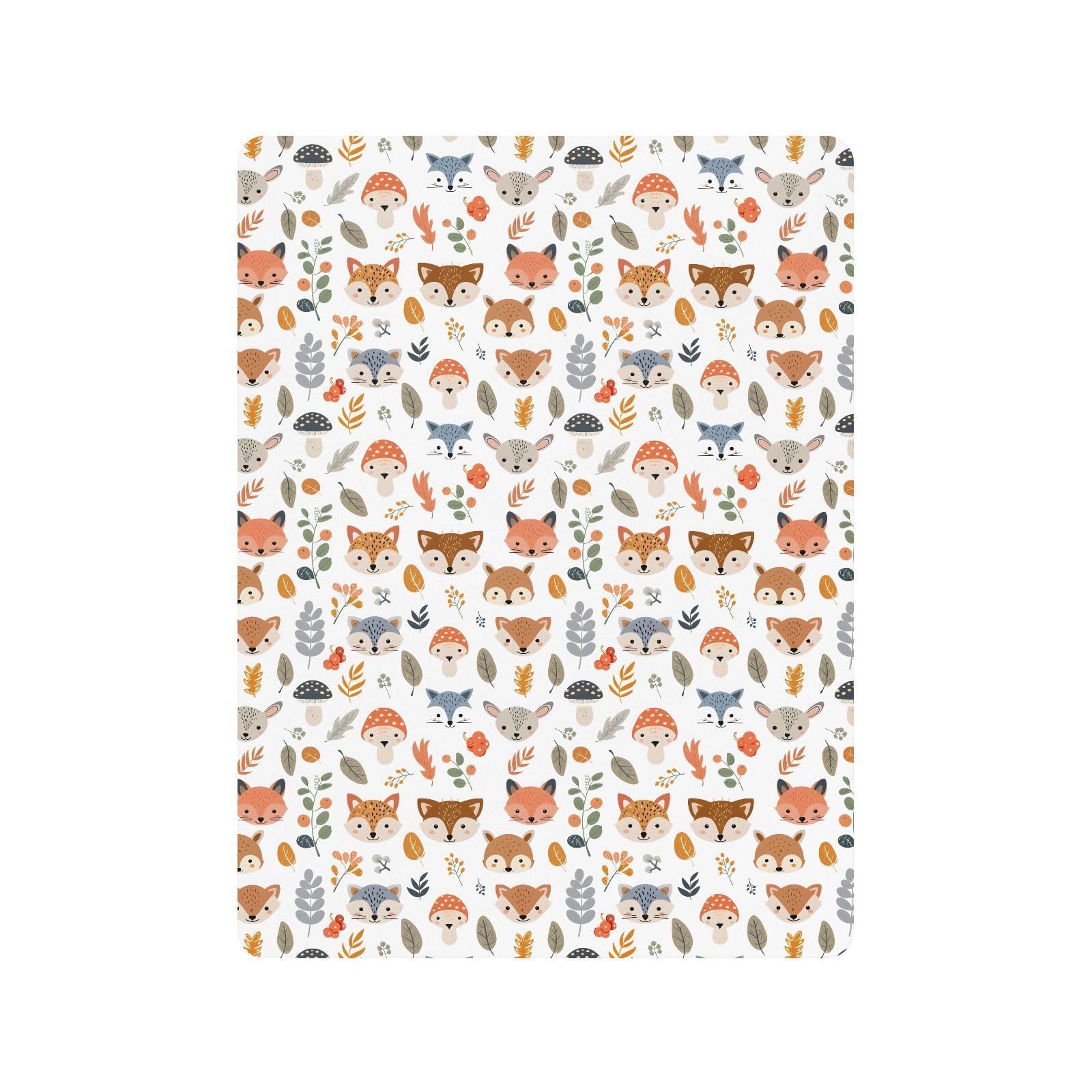 Drap-housse pour berceau de bébé Berry and Leaves pour garçons et filles, matelas standard doux, 71,1 x 132,1 cm