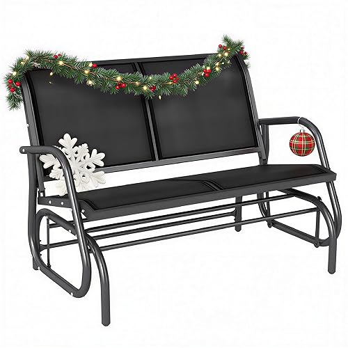 Outsunny 2-Person Outdoor Glider Bench, Patio Double Swing Rocking Chair
