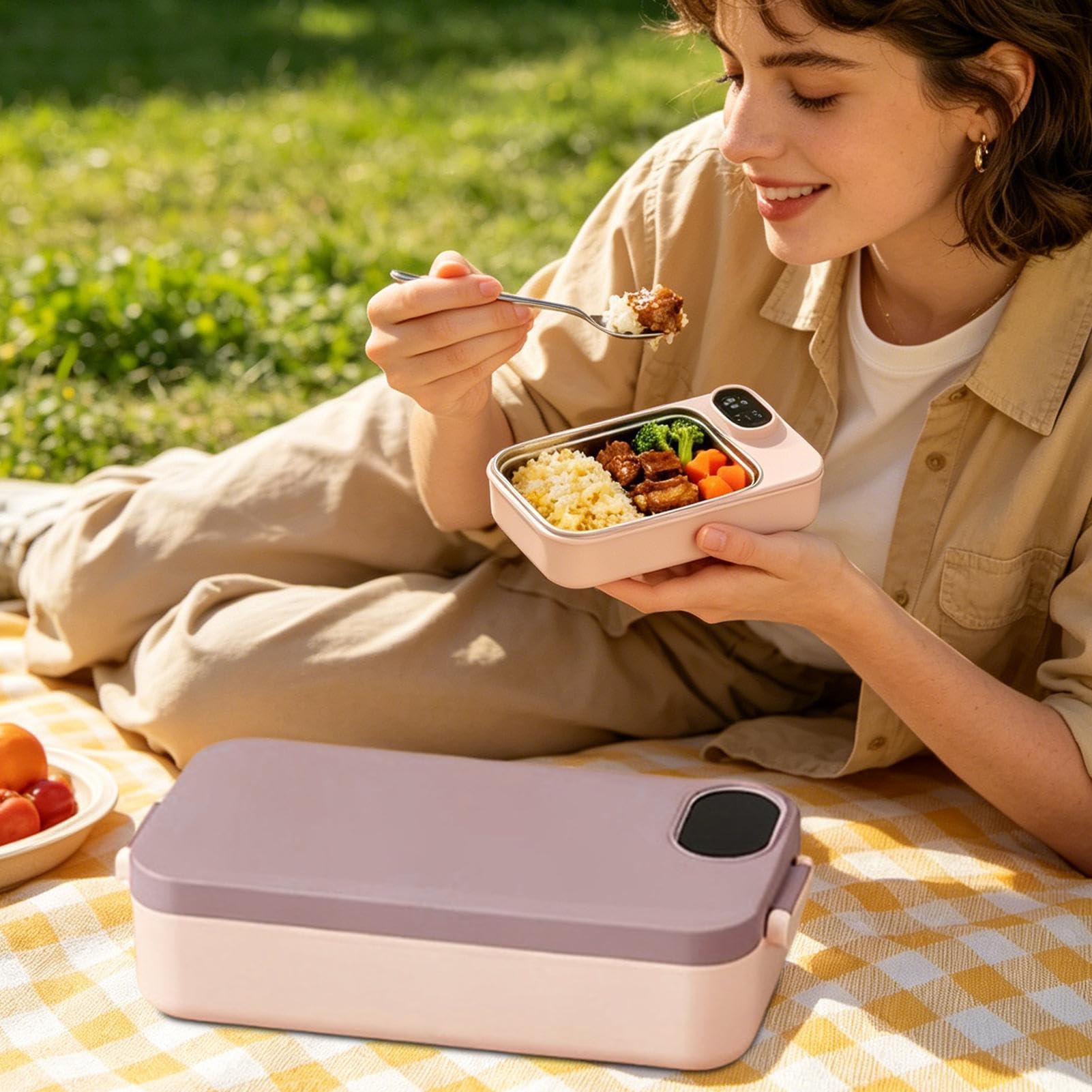 Contenitore per il pranzo, 900 ml, rimovibile, portatile, riscaldabile | Contenitore alimentare per camper, campeggio, viaggi, casa, dormitorio, ospedale, all'aperto, cantiere, picnic, camion