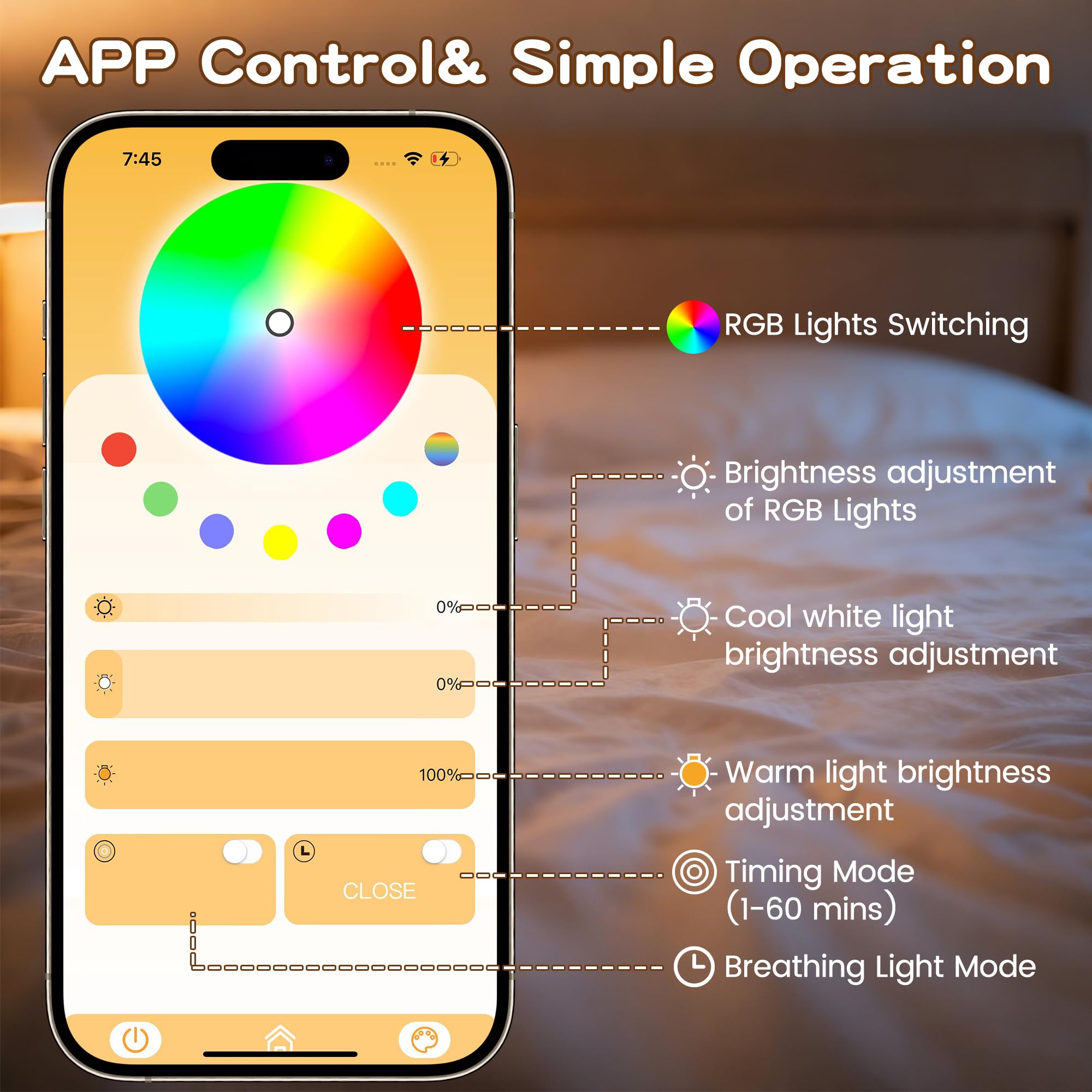FAMIDUO Luce Notturna Bambini Papera con Cambio Colore, Controllo APP/Tocco, con Regali in Scatola Cieca, Divertente Lampada Silicone di Paperella Sdraiata, Luce Notturna Neonato, Bebe Regalo