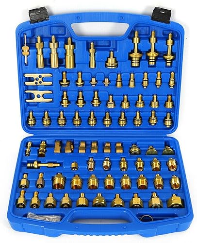 YIYIBYUS Kits de prueba de fugas de aire acondicionado, 77 piezas de herramienta de prueba de fugas de aire acondicionado automático con precisión y