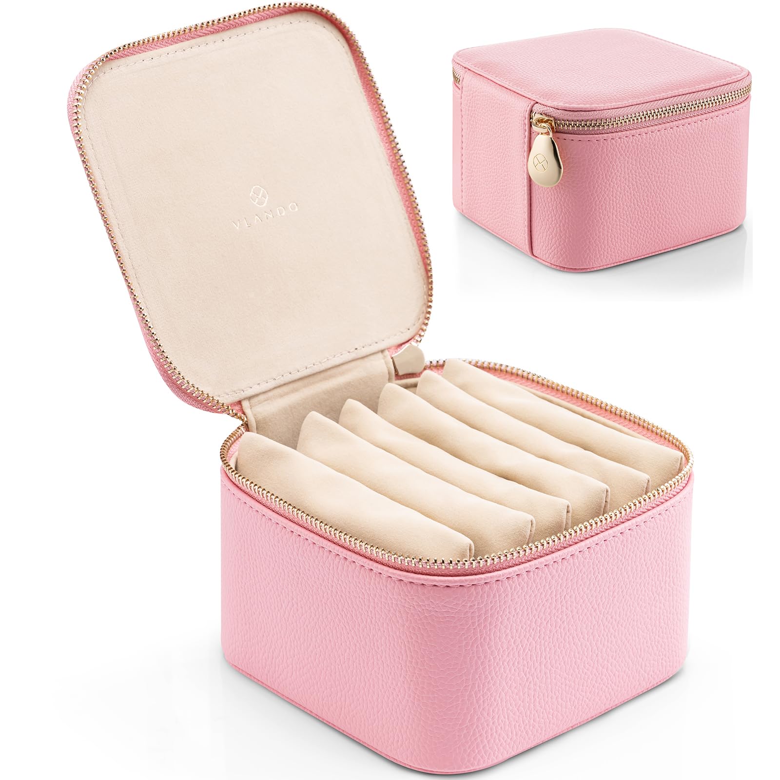 Amazon｜Vlando 正方形 ジュエリーボックス コンパクト アクセサリー