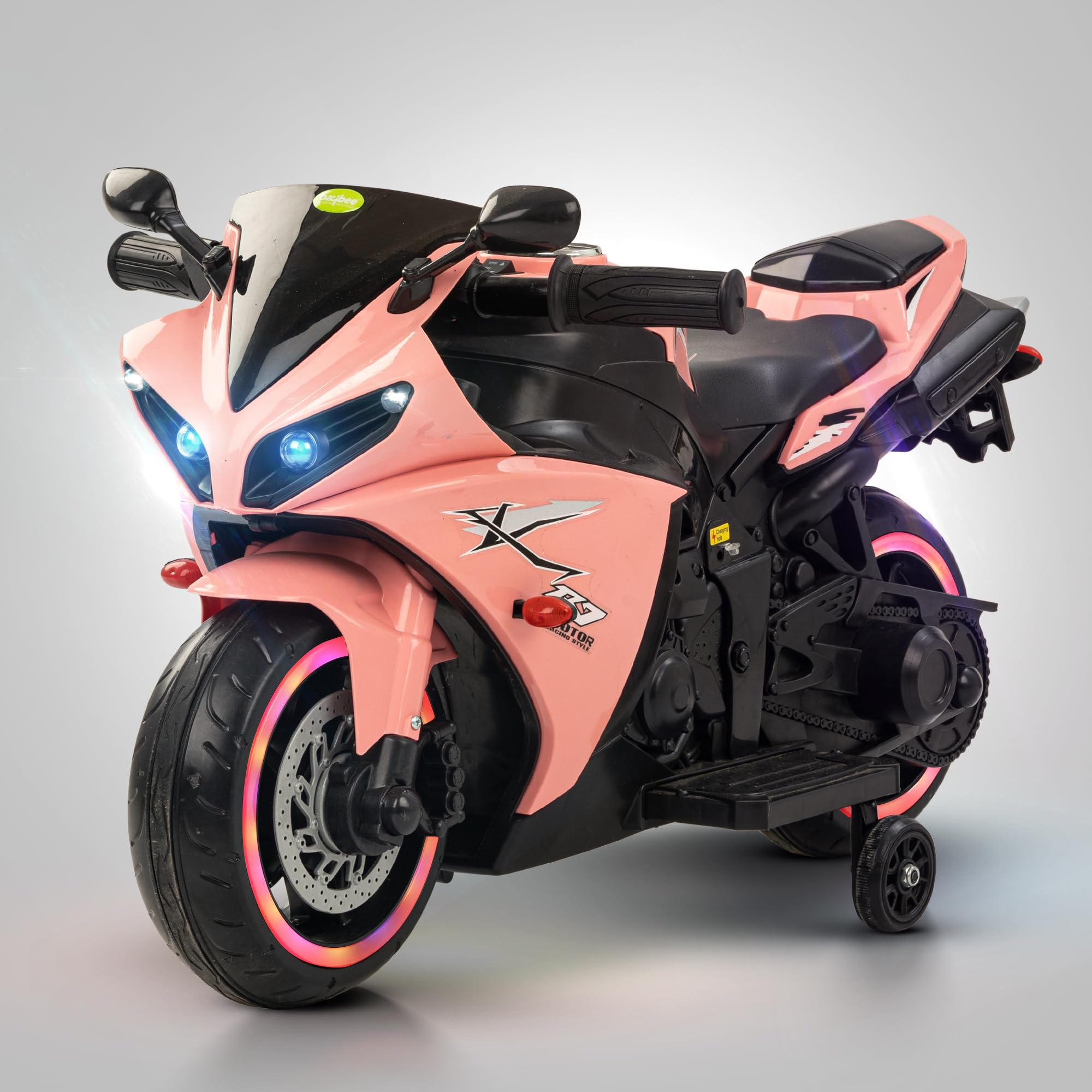 Baybee R7 Rechargeable Battery Operated Bike for Kids, Ride on Toy Kids Bike with Hand Accelerator & LED Light Wheels | Baby Bike | Electric Bike for Kids to Drive 1 to 3 Years Boy Girl (Pink) (B0CXSMJ16X) Amazon Price History, Amazon Price Tracker