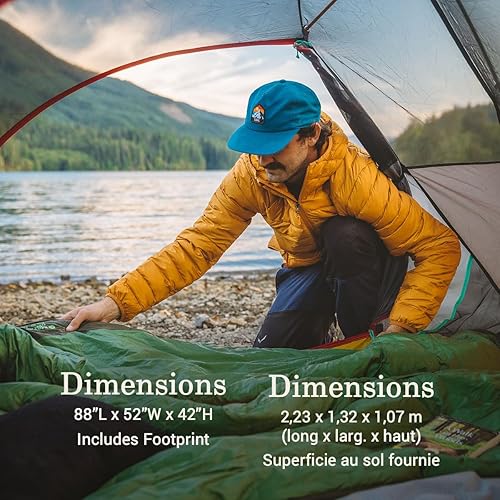 Miniatura 6 de Coleman PEAK1 - Tienda de campaña para mochileros de alta calidad, tela impermeable con clasificación de cabezal de agua de 0.079 in que puede