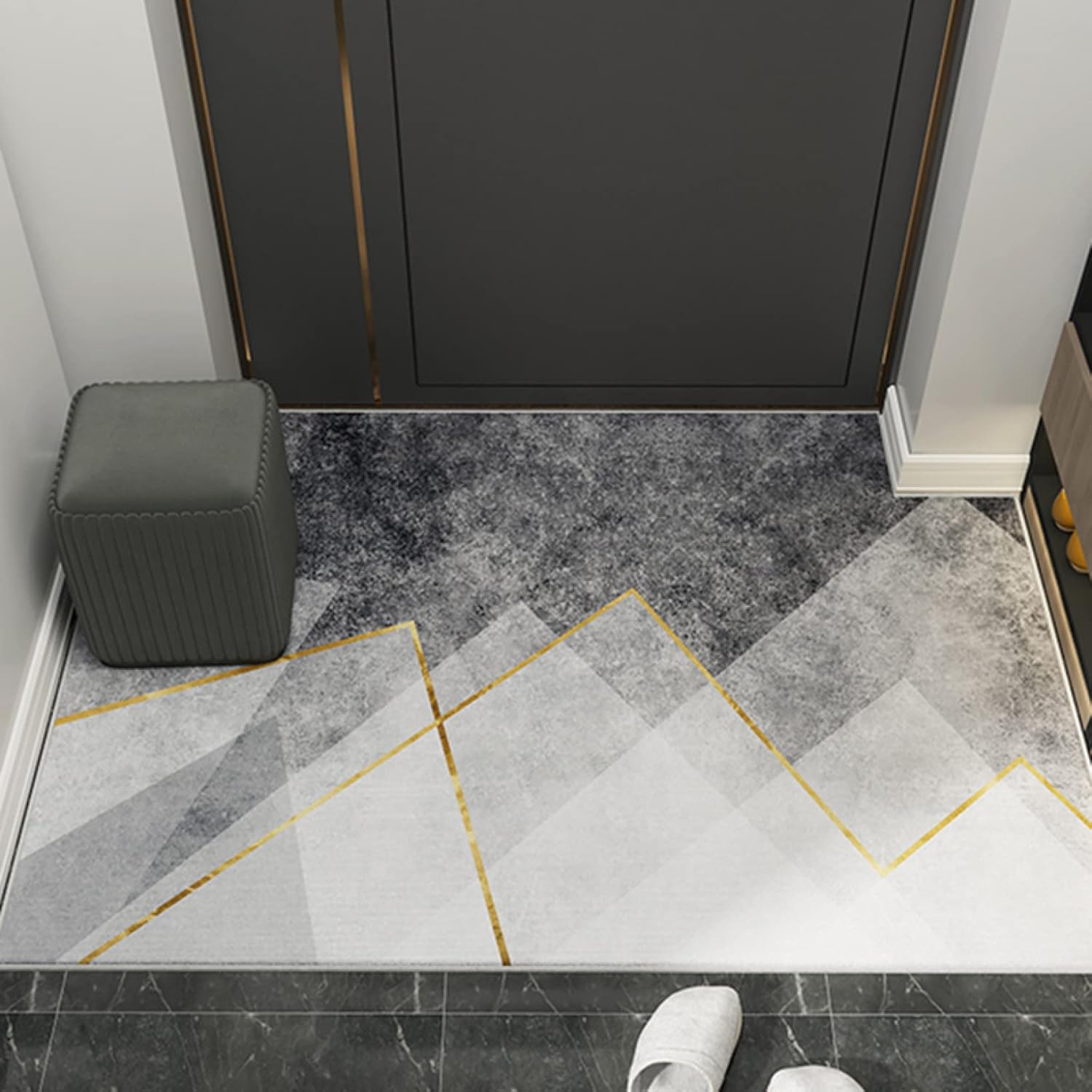 大判 玄関マット 屋外 モダン 北欧 おしゃれ 大きい ウェルカムマット 泥落とし 80*160cm エントランスマット ドアマット
