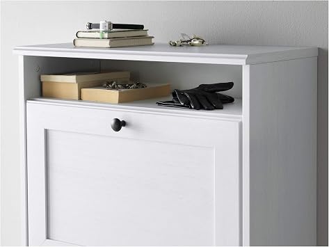 IKEA Brusali Shoe Cabinet With 3 Compartments, White