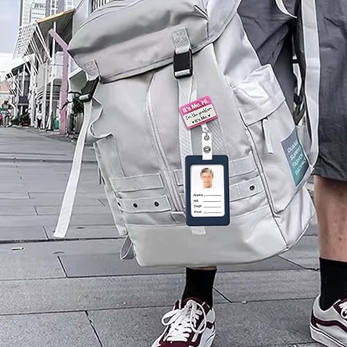 Miniatura 6 de YAZMEEN Divertido carrete retráctil con clip de cocodrilo con clip de cocodrilo con texto en inglés "It's Me Hi I'm The Problem It's Me", soporte