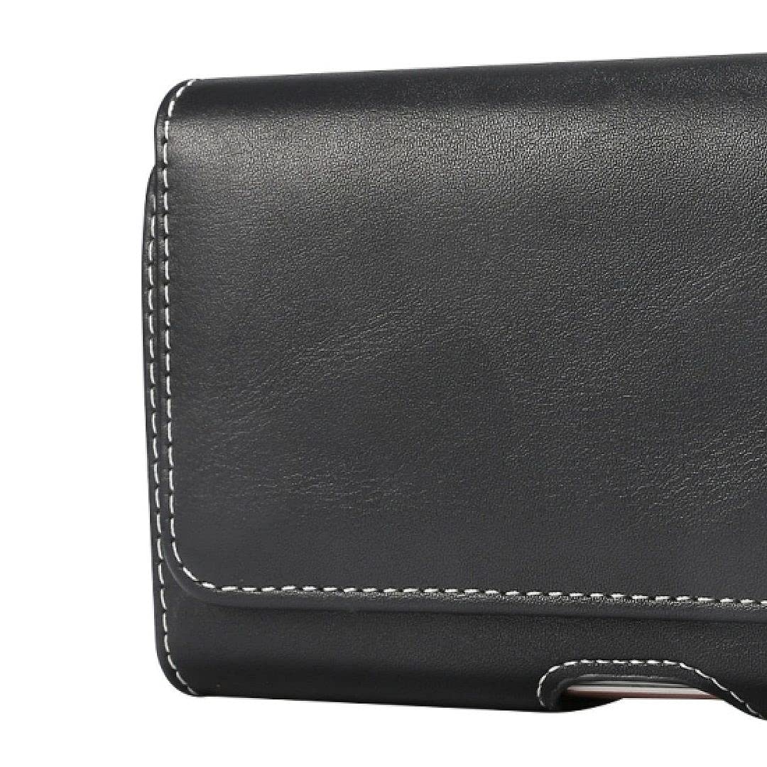 Holster Horizontal Leather with Belt Loop pour Huawei P20 Pro - Black